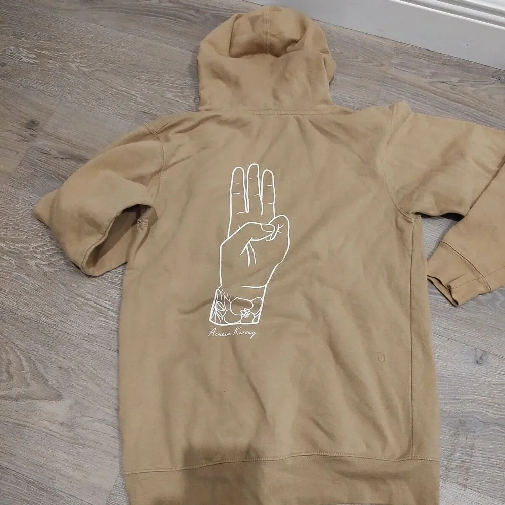 Fanjoy Unisex Hoodie Sweatshirt Small Brown‎ Long Sleeve Acacia Kersey Merch - Picture 5 of 6